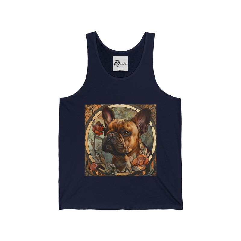 French Bulldog Fine Art Unisex Jersey Tank Top - Stylish & Comfortable