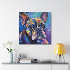 Colorful Fine Art French Bulldog Canvas Print - Multicolored Home Decor