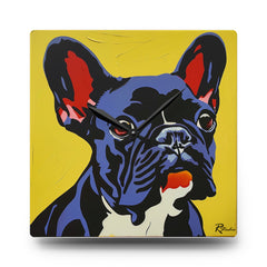 French Bulldog Acrylic Wall Clock - Fine Art Inspired Design