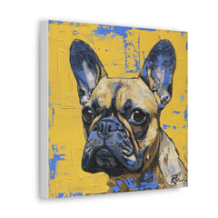 Colorful Art Nouveau French Bulldog Canvas Print - Multicolored Home Decor