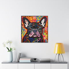 Colorful Modern Pop Art French Bulldog Canvas Print - Multicolored Home Decor