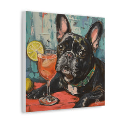 Colorful Fine Art French Bulldog Canvas Print - Multicolored Home Decor