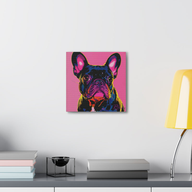 Colorful Pop Art French Bulldog Canvas Print - Multicolored Home Decor