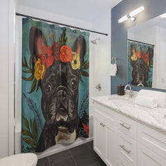 French Bulldog Fine Art Shower Curtain - Stylish Bathroom Decor