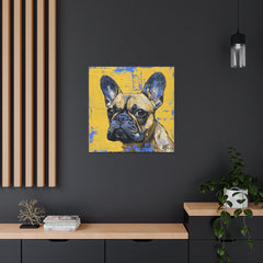 Colorful Art Nouveau French Bulldog Canvas Print - Multicolored Home Decor