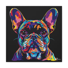 Colorful Pop Art French Bulldog Canvas Print - Multicolored Home Decor