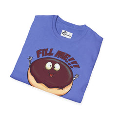 Naughty Nibbles Funny Adult Humor Boston Cream Donut Unisex Soft-Style T-Shirt