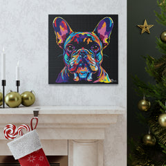 Colorful Pop Art French Bulldog Canvas Print - Multicolored Home Decor