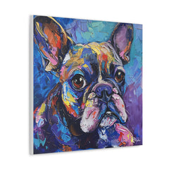 Colorful Fine Art French Bulldog Canvas Print - Multicolored Home Decor