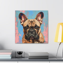 Colorful Fine Art French Bulldog Canvas Print - Multicolored Home Decor