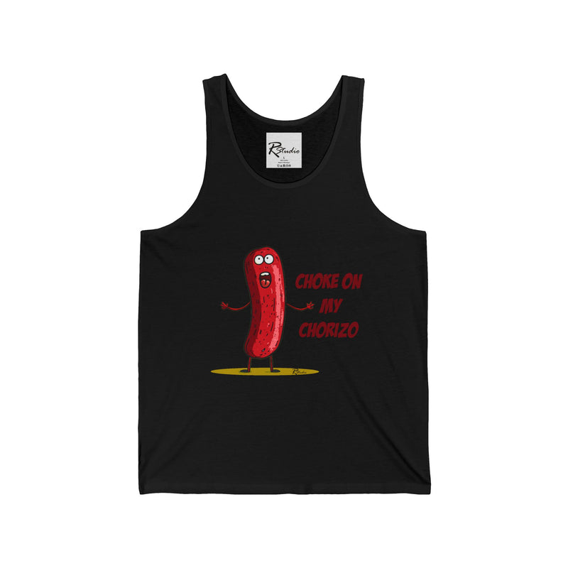 Naughty Nibbles Funny Adult Humor Chorizo  Unisex Soft-Style Tank Top