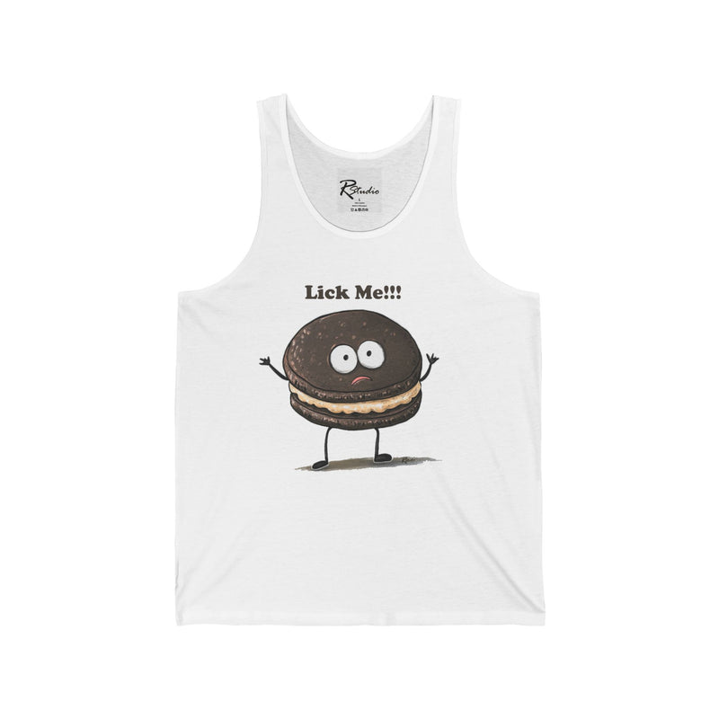 Naughty Nibbles Funny Adult Humor Sandwich Cookie Unisex Soft-Style Tank Top