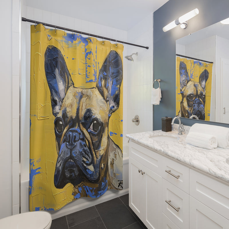 French Bulldog Fine Art Shower Curtain - Stylish Bathroom Decor