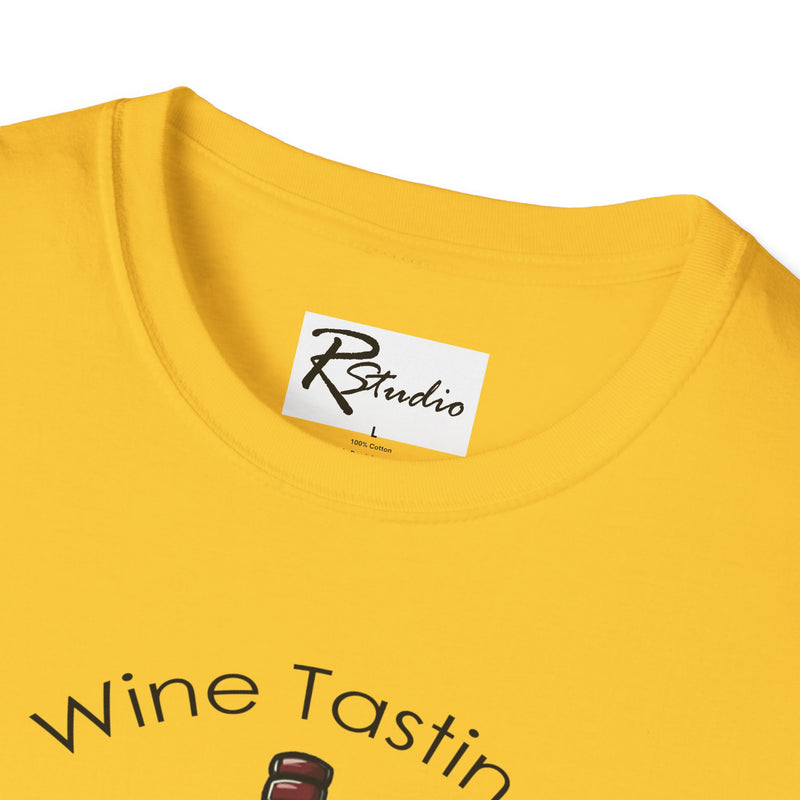 Naughty Nibbles Funny Adult Humor Cartoon Wine Bottle Unisex Soft-Style T-Shirt