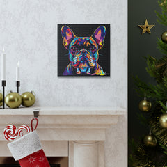 Colorful Pop Art French Bulldog Canvas Print - Multicolored Home Decor