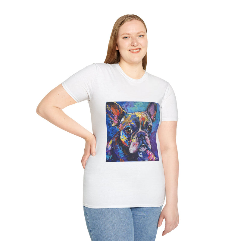 French Bulldog Fine Art Unisex Softstyle T-Shirt