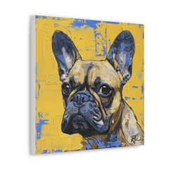 Colorful Art Nouveau French Bulldog Canvas Print - Multicolored Home Decor