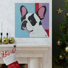 Colorful Fine Art French Bulldog Canvas Print - Multicolored Home Decor