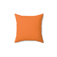 Impressionist Inspired French Bulldog Blue and Orange Faux Suede Square Pillow