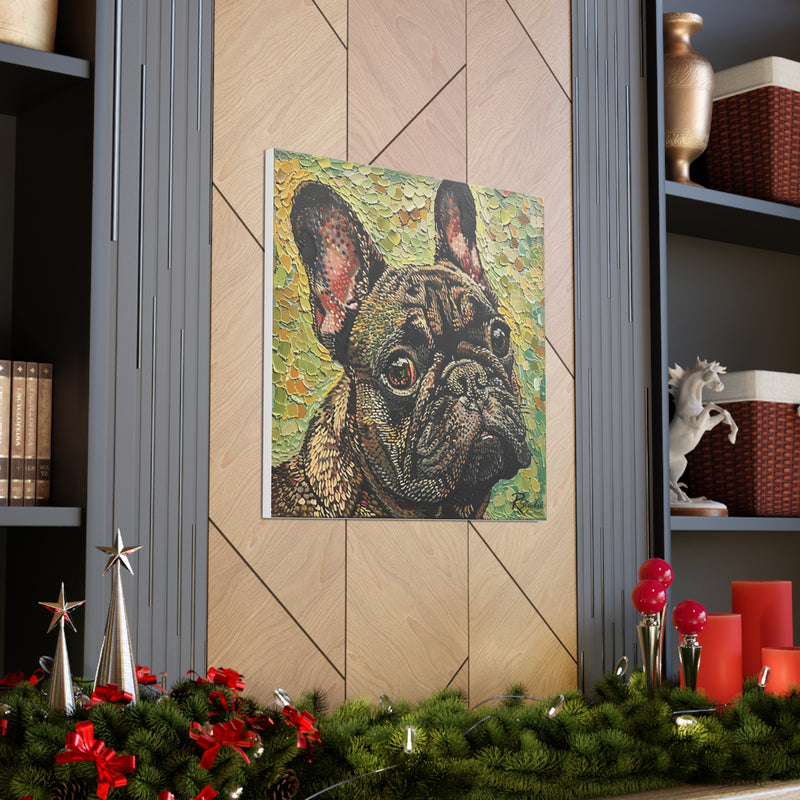 Colorful Fine Art French Bulldog Canvas Print - Multicolored Home Decor