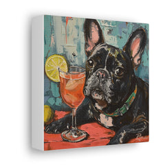 Colorful Fine Art French Bulldog Canvas Print - Multicolored Home Decor