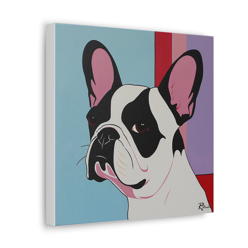 Colorful Fine Art French Bulldog Canvas Print - Multicolored Home Decor