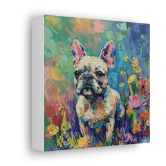 Colorful Fine Art French Bulldog Canvas Print - Multicolored Home Decor