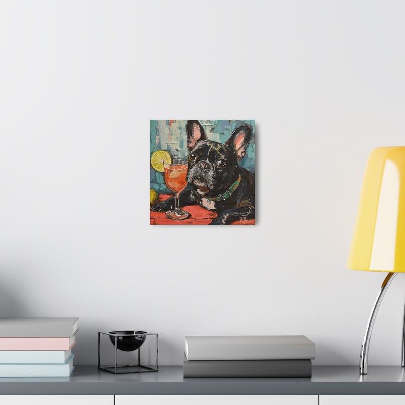 Colorful Fine Art French Bulldog Canvas Print - Multicolored Home Decor