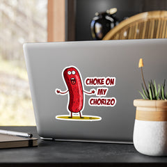 Naughty Nibbles Funny Adult Humor Chorizo Vinyl Kiss-Cut Decals - Durable & Removable