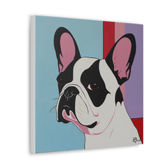 Colorful Fine Art French Bulldog Canvas Print - Multicolored Home Decor