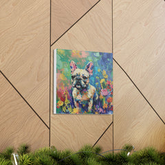 Colorful Fine Art French Bulldog Canvas Print - Multicolored Home Decor