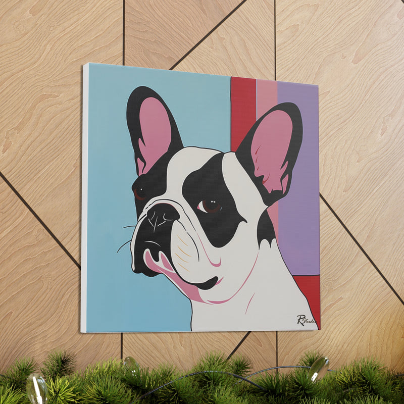 Colorful Fine Art French Bulldog Canvas Print - Multicolored Home Decor