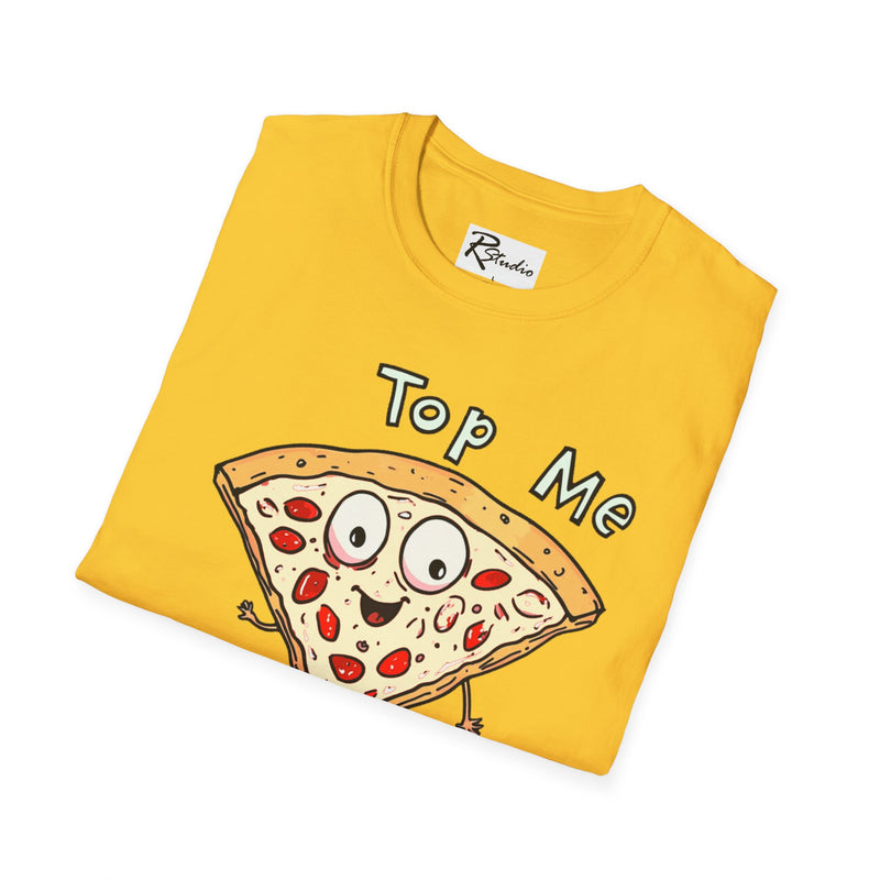 Naughty Nibbles Funny Adult Humor Cartoon Pizza Slice Unisex Soft-Style T-Shirt