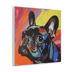 Colorful Pop Art French Bulldog Canvas Print - Multicolored Home Decor