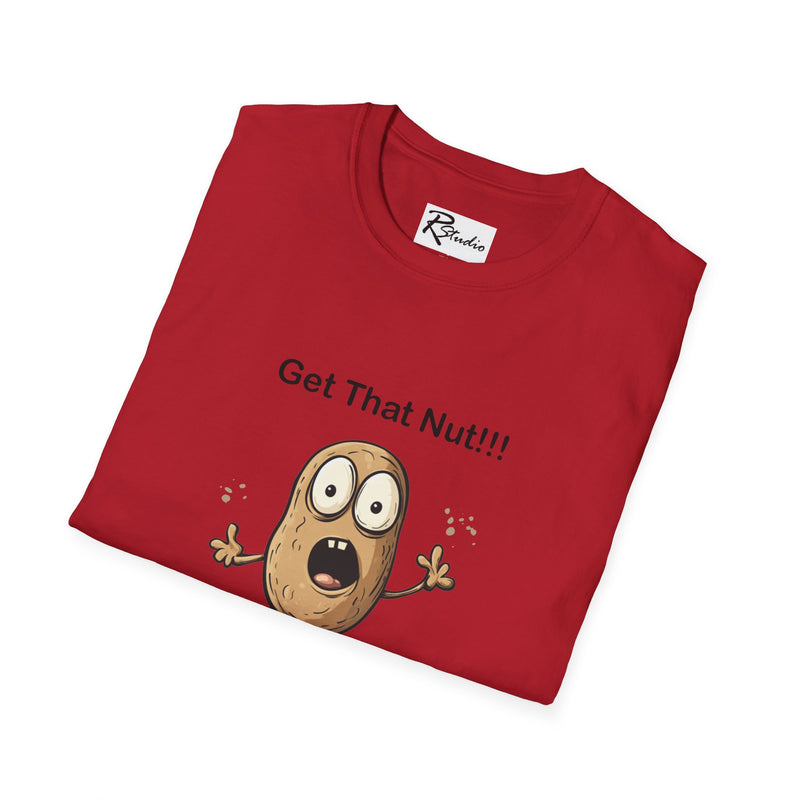 Naughty Nibbles Funny Adult Humor Cartoon Peanut Unisex Soft-Style T-Shirt