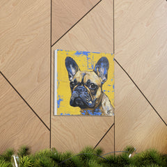 Colorful Art Nouveau French Bulldog Canvas Print - Multicolored Home Decor