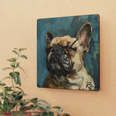 French Bulldog Acrylic Wall Clock - Fine Art Inspired Design