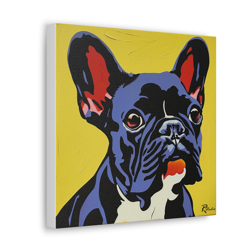 Colorful Pop Art French Bulldog Canvas Print - Multicolored Home Decor