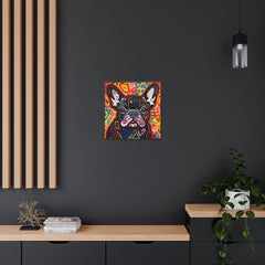 Colorful Modern Pop Art French Bulldog Canvas Print - Multicolored Home Decor