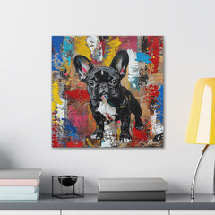 Colorful Modern Art French Bulldog Canvas Print - Multicolored Home Decor