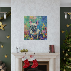 Colorful Fine Art French Bulldog Canvas Print - Multicolored Home Decor