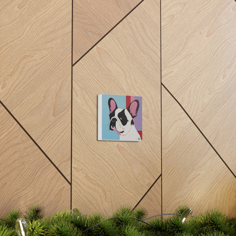 Colorful Fine Art French Bulldog Canvas Print - Multicolored Home Decor