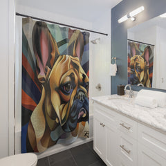 French Bulldog Fine Art Shower Curtain - Stylish Bathroom Decor