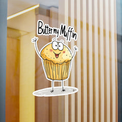 Naughty Nibbles Funny Adult Humor Muffin Vinyl Kiss-Cut Decals - Durable & Removable