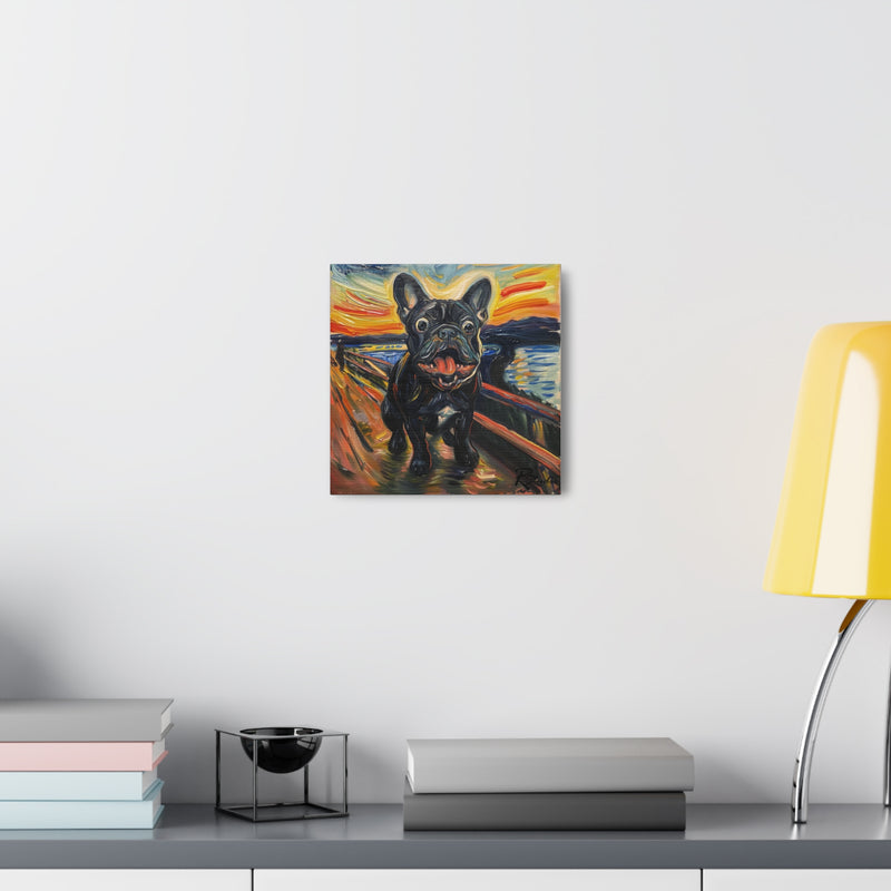 Colorful Fine Art French Bulldog Canvas Print - Multicolored Home Decor