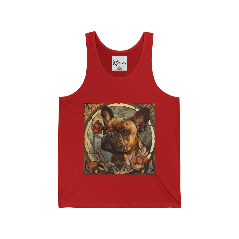 French Bulldog Fine Art Unisex Jersey Tank Top - Stylish & Comfortable