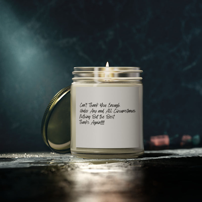 The "Ultimate" Thank You Gift Candle Scented Coconut Apricot Soy Wax Candles (4oz, 9oz)