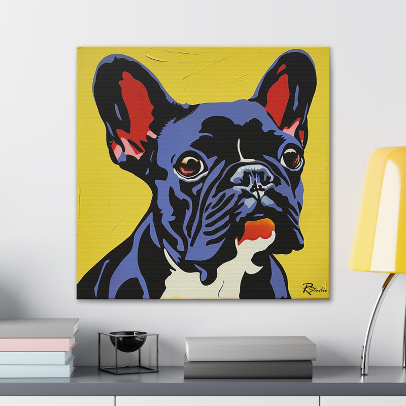 Colorful Pop Art French Bulldog Canvas Print - Multicolored Home Decor