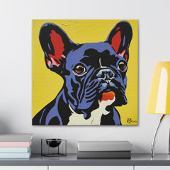 Colorful Pop Art French Bulldog Canvas Print - Multicolored Home Decor