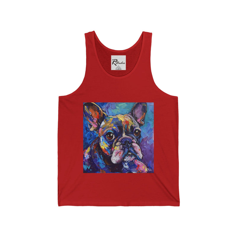 French Bulldog Fine Art Unisex Jersey Tank Top - Stylish & Comfortable